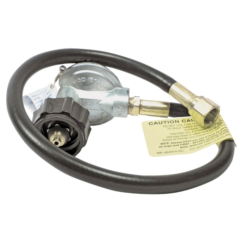 Mr. Heater F271161 Hose and Regulator Assembly, 3/8 in Connection, 22 in L Hose, Brass