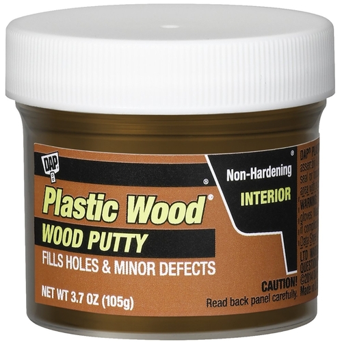 Wood Putty, Solid, Mild, Pleasant, Red Mahogany, 3.7 oz Tub