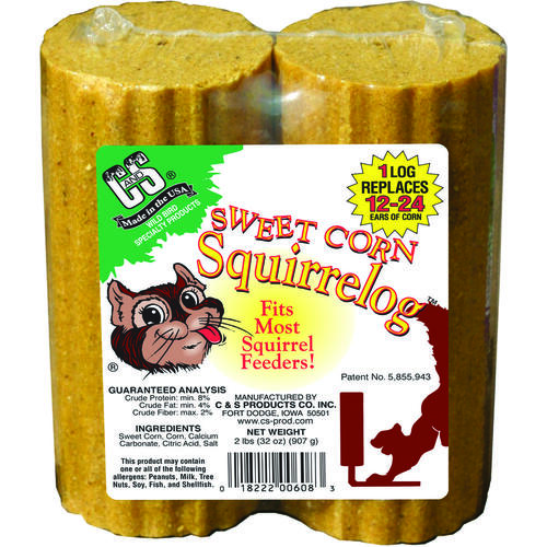 C & S 608 Bird Food, Sweet Corn Squirrelogs, 32 oz., 2-Pk.