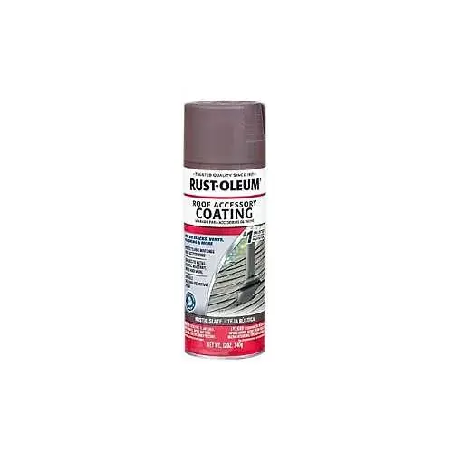 STOPS RUST Paint, Flat, Rustic Slate, 12 oz, Can - pack of 6