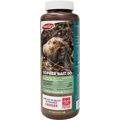 Martin's 82004693 Bait Gopher 50 Toxic Granules For Gophers and Moles 1 lb