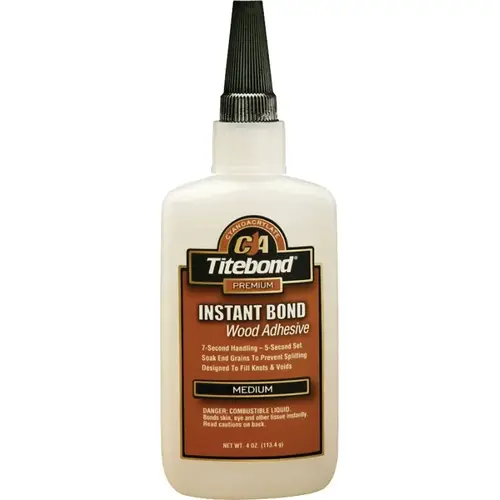 Wood Glue, Clear, 4 oz Bottle