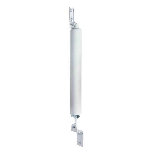 Pneumatic Door Closer, 9 in L, Aluminum White