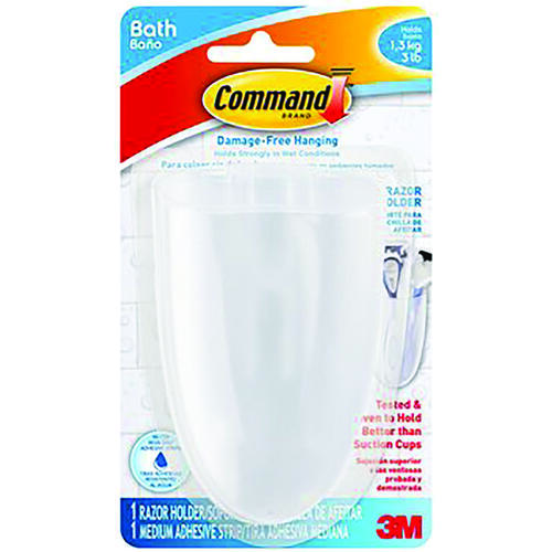 Command 3 lbs. Razor Holder with Water-Resistant Strip BATH16-ES