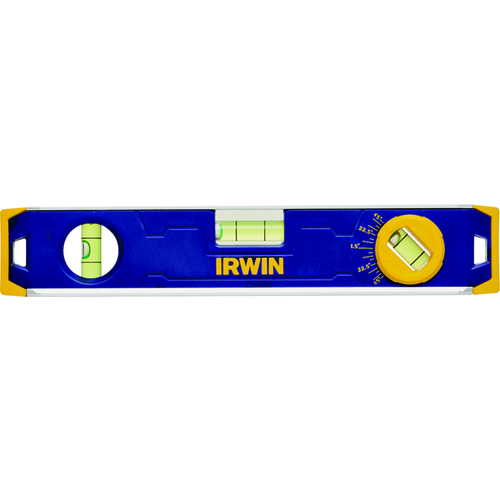 Irwin 1794155 Torpedo Level, 9 in L, 3 -Vial, Magnetic, Aluminum Blue