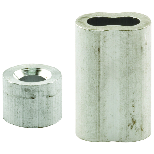 Cable Ferrule and Stop, Aluminum Silver