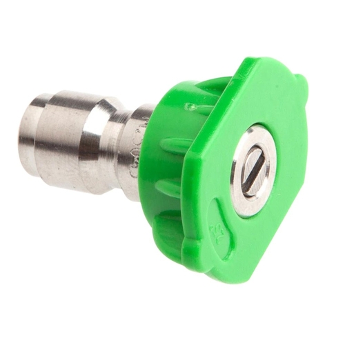 Flushing Nozzle, 25 deg Angle, 1/4 in Nozzle, Stainless Steel Green