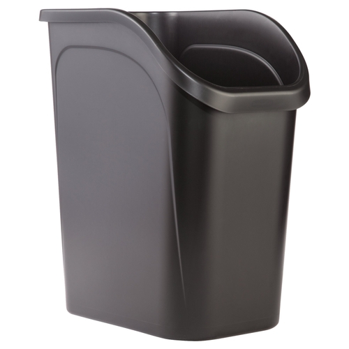 Rubbermaid 2111429XCP4 Under Counter Waste Basket, 9 gal Capacity, Black pack of 4