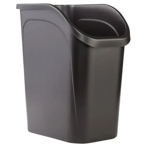 Under Counter Waste Basket, 9 gal Capacity, Black