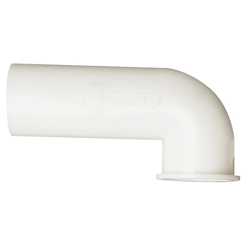 Disposal Drain Elbow, Plastic, White, For: InSinkErator Disposals