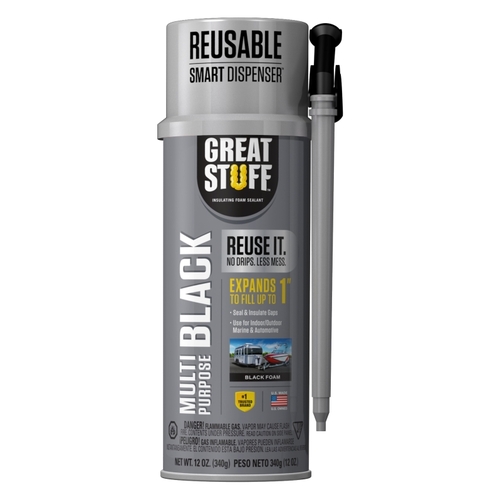 Great Stuff 99112876 MultiPurpose Insulating Foam Sealant, Black