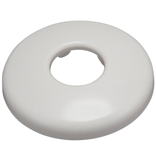 Shallow Flange Plastic 1/2" White