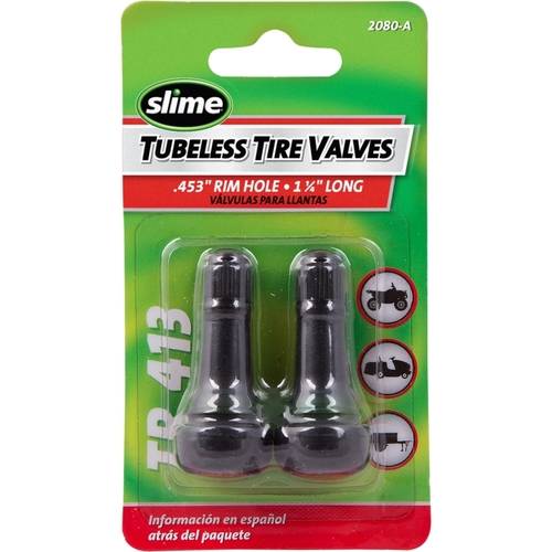 Tubeless Tire Valve, Rubber Pair Black