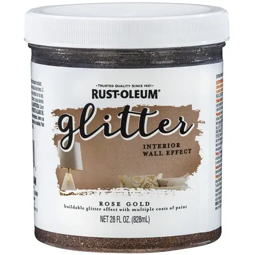 Wall Paint, Textured Glitter, Rose Gold, 28 fl-oz Can