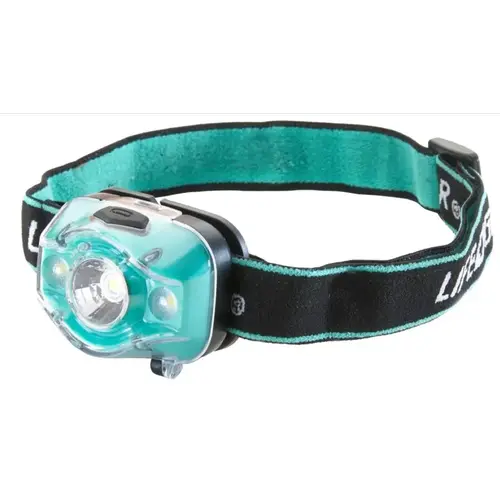 Headlamp, AAA Battery, LED Lamp, 275 Lumens, 100 m Beam Distance, Blue/Green/Red