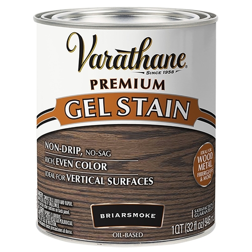 Varathane 358173 Premium Gel Stain, Briarsmoke, Liquid, 1 qt