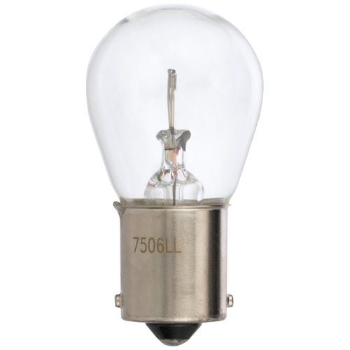 PEAK 7506LL-BPP Miniature Automotive Bulb, 13.5 V, 25 W, Incandescent Lamp, Bayonet Base, Clear Light Pair