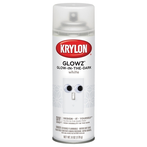 KRYLON K03152000 Glowz Spray Paint, Gloss, White, 6 oz, Aerosol Can