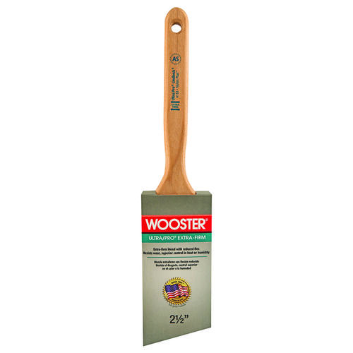 Wooster 4153-2 1/2 Paint Brush, 2-1/2 in W, 2-15/16 in L Bristle, Nylon Bristle, Sash Handle