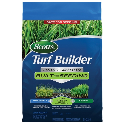 Scotts 23001 Triple-Action Lawn Fertilizer, 17.3 lb Bag, Solid, 21-22-4 ...