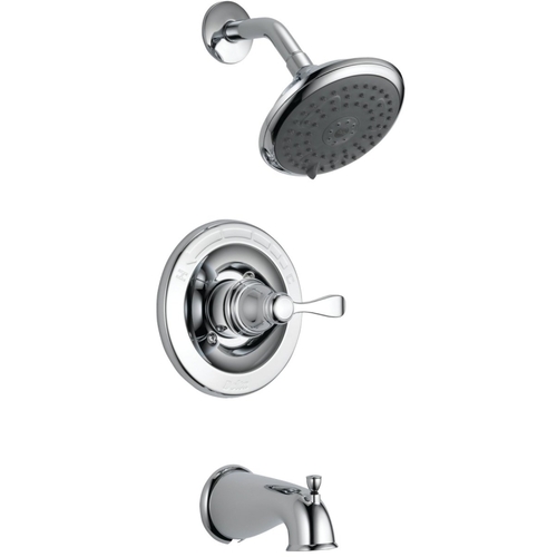 Delta 144984 Porter Series Tub and Shower Trim, Brass, Chrome Plated