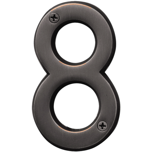 Prestige Series House Number, Character: 8, 4 in H Character, Bronze Character, Brass