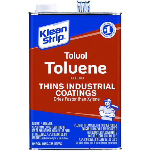 Klean Strip GTO42 Toluene Thinner, Liquid, Characteristic Aromatic, Clear, 1 gal