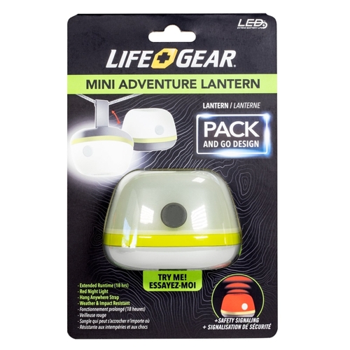 Life+Gear 41-3973 Utility Light, AAA Battery, 50 Lumens Lumens, 18 hr Max Runtime, Clear