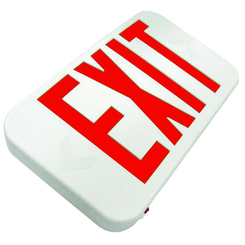 Howard Lighting HL0301B2RW Exit Sign Light, 7-3/16 in OAW, 11-5/8 in OAH, 120/277 VAC, Thermoplastic Fixture, White