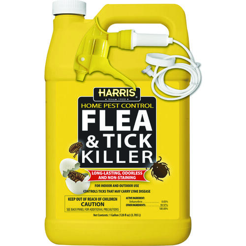 Flea and Tick Killer, Liquid, Spray Application, 1 gal