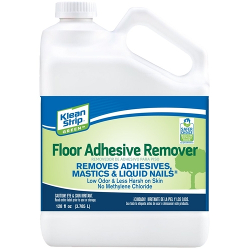 Green Floor Adhesive Remover, Liquid, 1 gal Can White