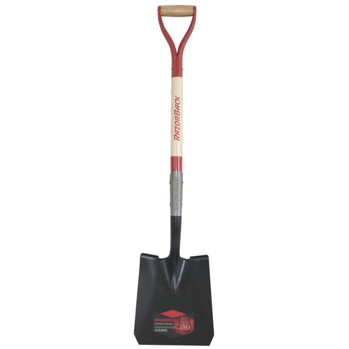 Razor-Back 2594300 Shovel, 9.62 in W Blade, Wood Handle, D-Grip Handle