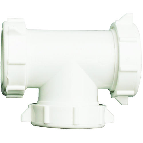 Coupling Tee, 1-1/2 in, PVC White