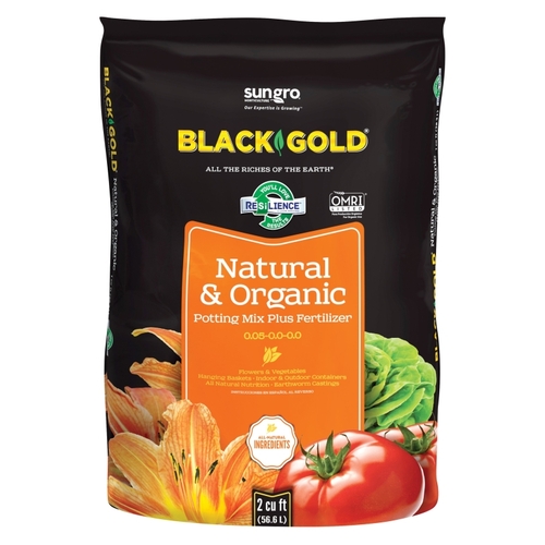 BLACK GOLD Potting Mix, 2 cu-ft Coverage Area, Granular, Brown/Earthy, 40 Bag