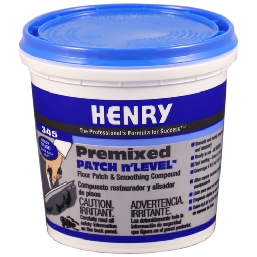 HENRY 12063-XCP12 345 Patch n' Level Premixed Floor Patch and Smoothing Compound, Off-White, 1 qt Pail - pack of 12