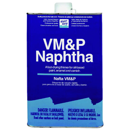 Klean Strip QVM46 Naphtha Thinner, Liquid, Hydrocarbon Solvent, Colorless,  1 qt, Can