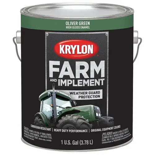 Farm and Implement Paint, High-Gloss, Oliver Green, 1 gal