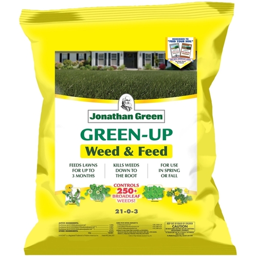 Weed and Feed Lawn Fertilizer, 15 lb Bag, Granular, 21-0-3 N-P-K Ratio