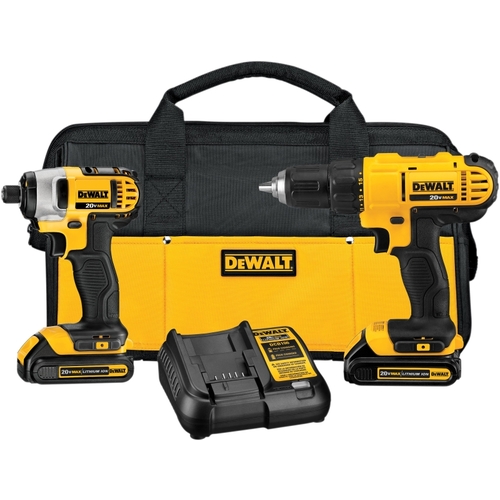 DEWALT DCK240C2 Combination Kit, Battery Included, 20 V, 2-Tool ...