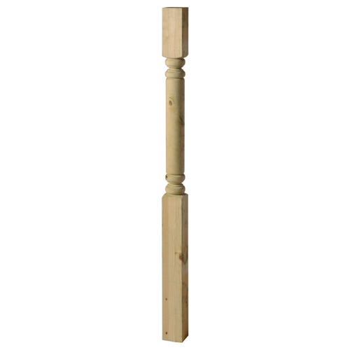 UFP RETAIL, LLC 362854 Colonial Newel Post, 54 in L Nominal, 4 in W Nominal, 4 in Thick Nominal
