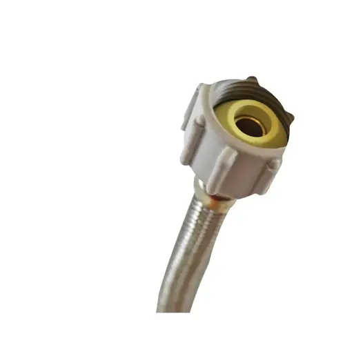 Toilet Connector, 3/8 in Inlet, Compression Inlet, 7/8 in Outlet, Ballcock Outlet, 6 in L