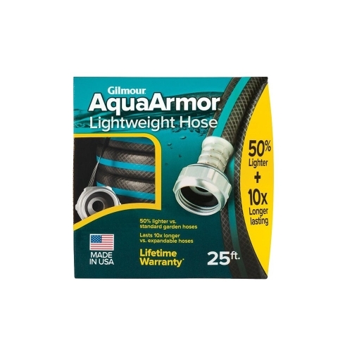 AquaArmor Lightweight Garden Hose, 25 ft L, Plastic