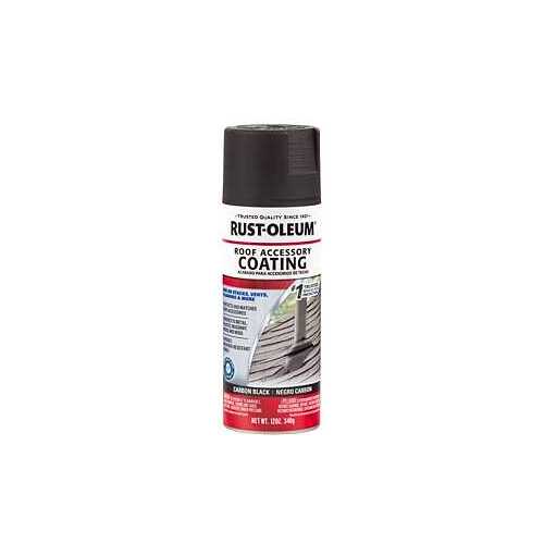 Rust-Oleum 285227-XCP6 STOPS RUST Paint, Flat, Carbon Black, 12 oz, Can - pack of 6