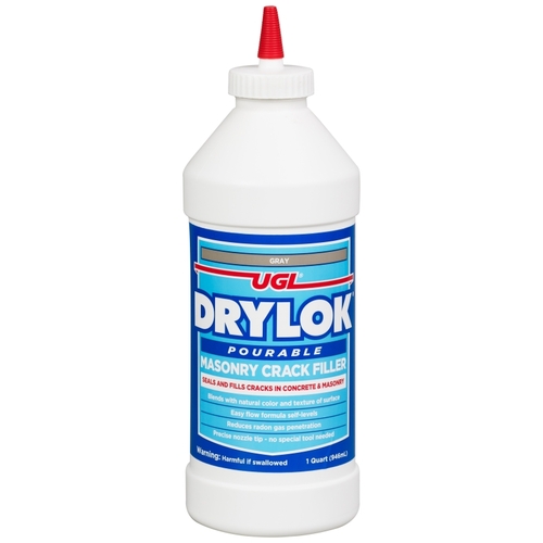 Pourable Crack Filler, Gray, Liquid, 1 qt