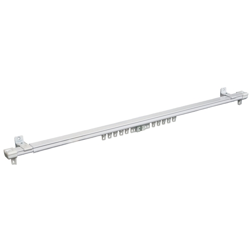 Kenney KN41/1P Curtain Rod, 24 to 42 in L, Steel, White