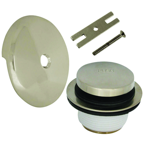 Danco 89237A Tub Drain Trim Kit, Metal, Brushed Nickel, For: 1-1/2 in and 1-3/8 in Drain Shoe Sizes