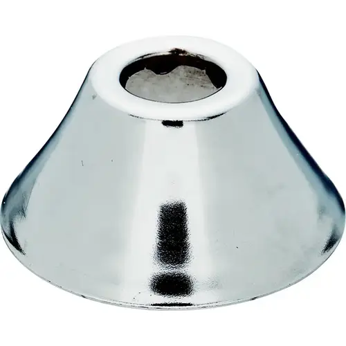 Bath Flange, 1-1/2 in Dia, 4 in W, Polished Chrome