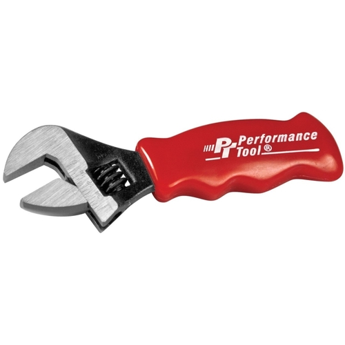 Stubby Adjustable Wrench Metric and SAE 6" L Red - pack of 6