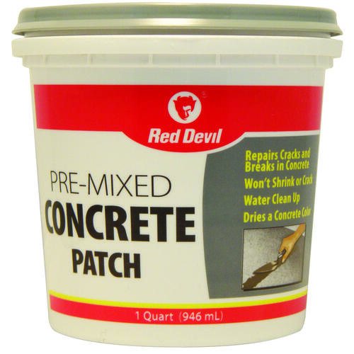 Red Devil 0644 Concrete Patch, Gray, 1 qt Tub