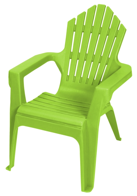 Gracious Living 11346-20PDQ Kiddie Adirondack Adirondack Chair, Resin Seat, Resin Frame, Tender Shoots Green Frame